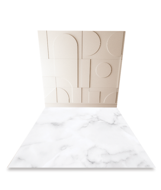 Kit Relieve Beige Abstracto - 2 Retablos