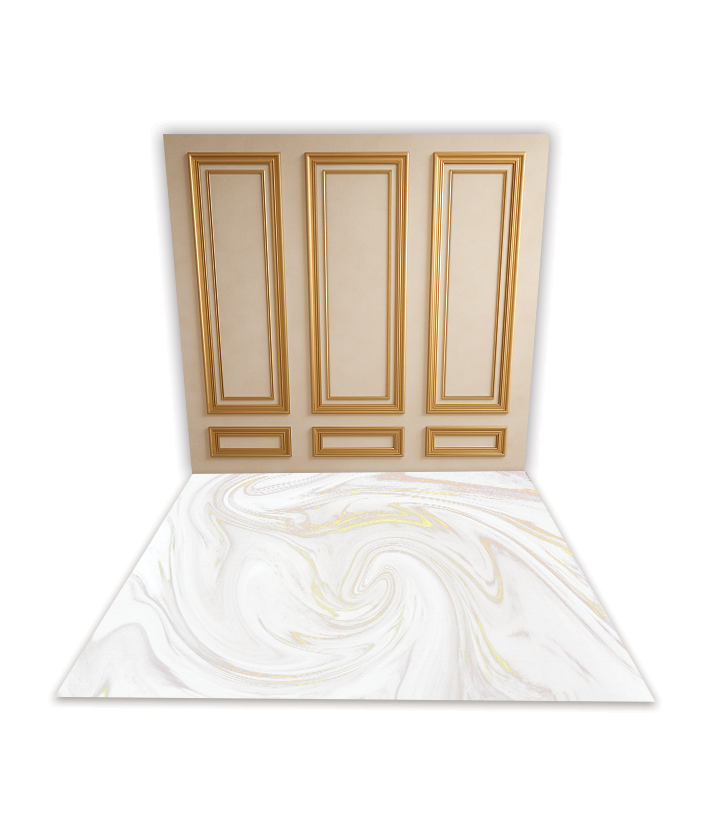Kit Espiral Beige Dorado - 2 Retablos