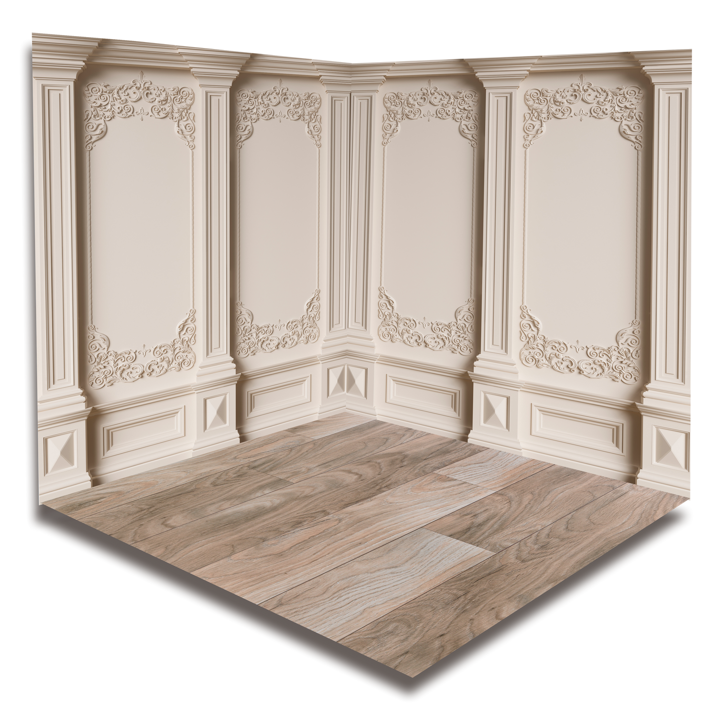 Kit Paneles Beige Dorado - 3 Retablos