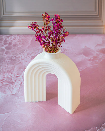 Jarron Decorativo Arcoiris (INCLUYE FLORES)