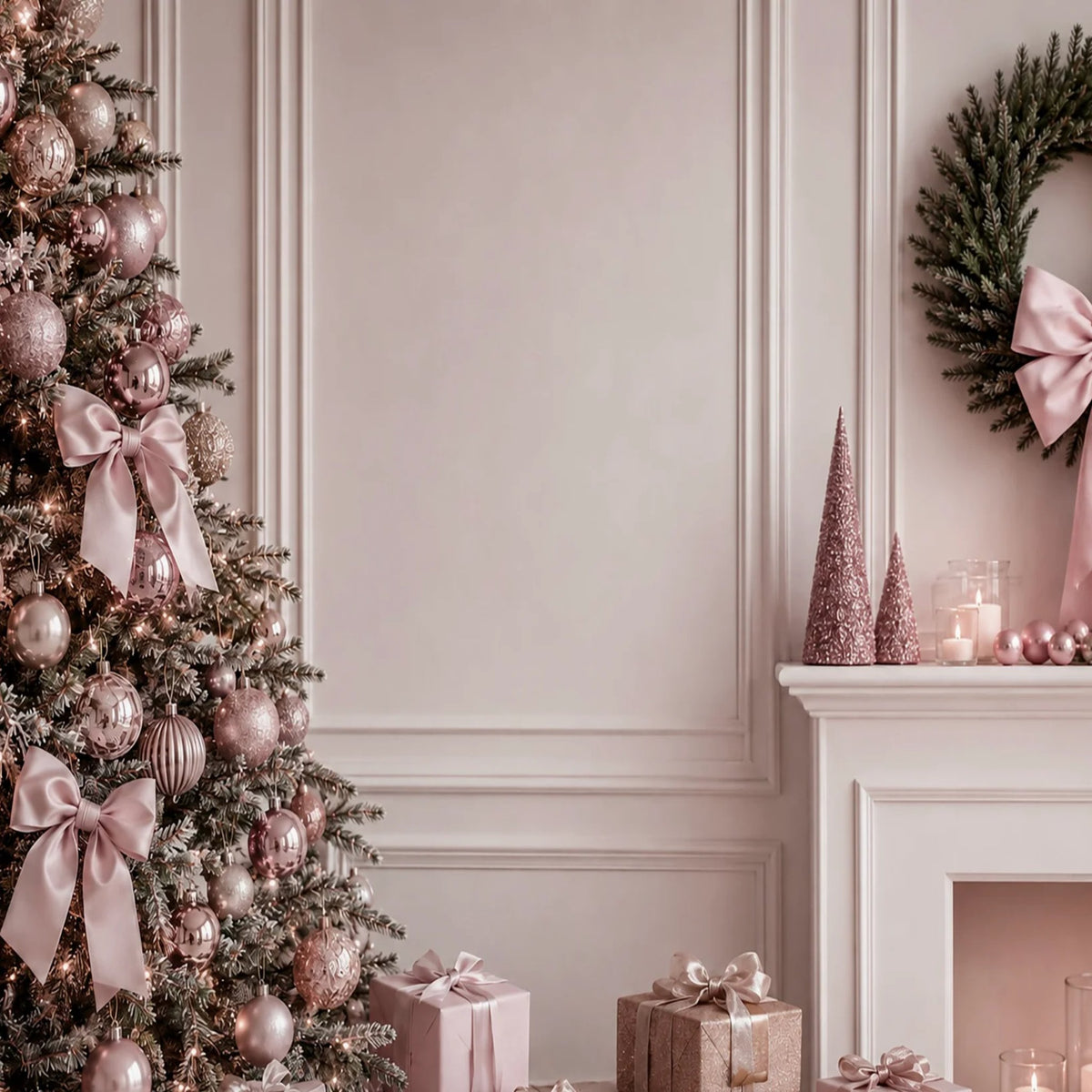 Fondo Navidad Rosa