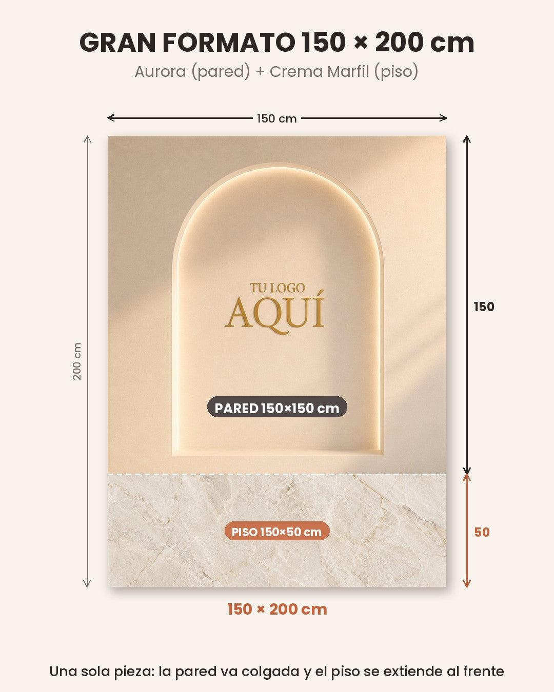 Gran Formato Aurora + Crema Marfil