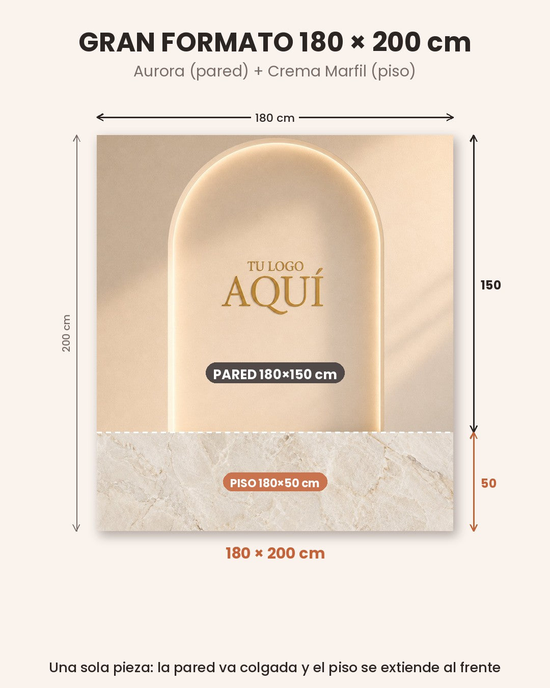 Gran Formato Aurora + Crema Marfil