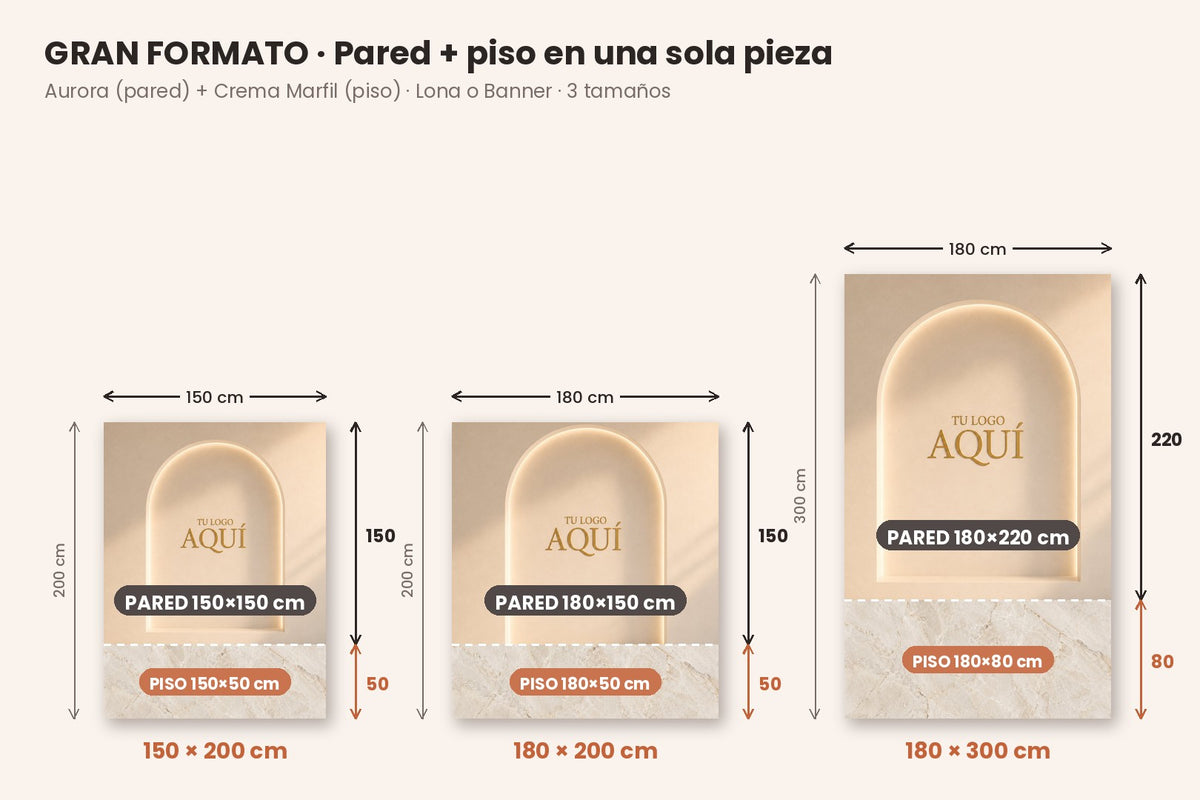 Gran Formato Aurora + Crema Marfil