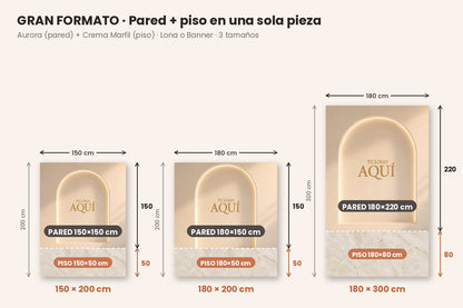 Gran Formato Aurora + Crema Marfil