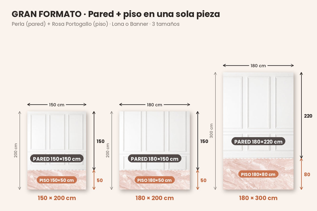 Gran formato Perla + Rosa Portogallo — 3 tamaños