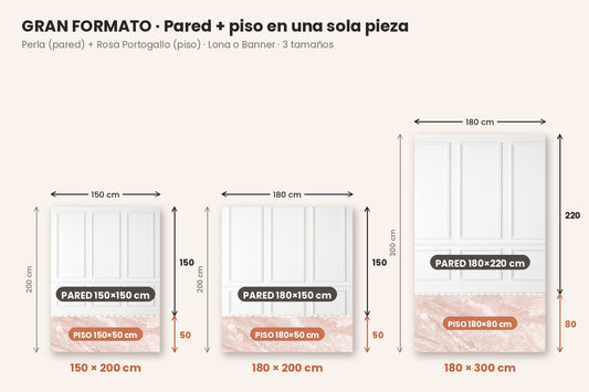 Gran formato Perla + Rosa Portogallo — 3 tamaños