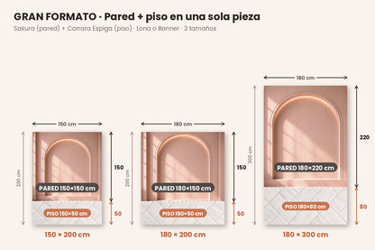 Gran Formato Sakura + Carrara Espiga