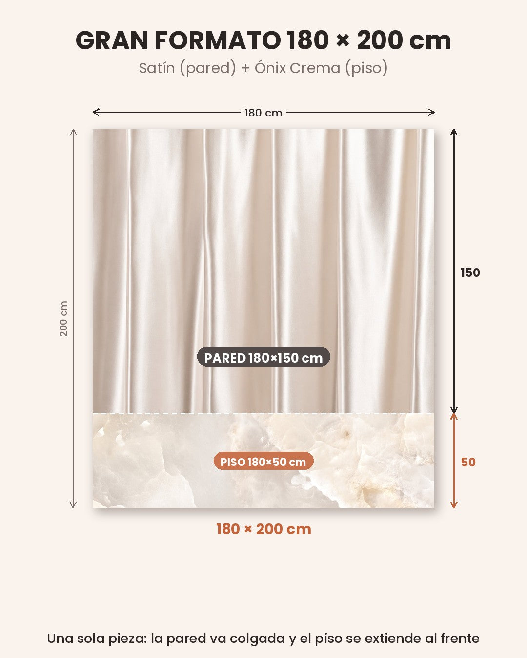 Gran Formato Satín + Ónix Crema