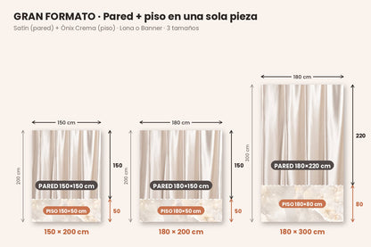 Gran Formato Satín + Ónix Crema