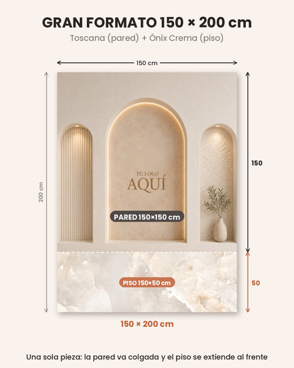 Gran Formato Toscana + Ónix Crema