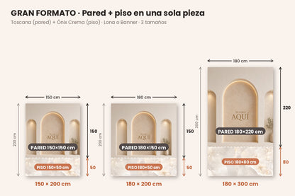 Gran Formato Toscana + Ónix Crema