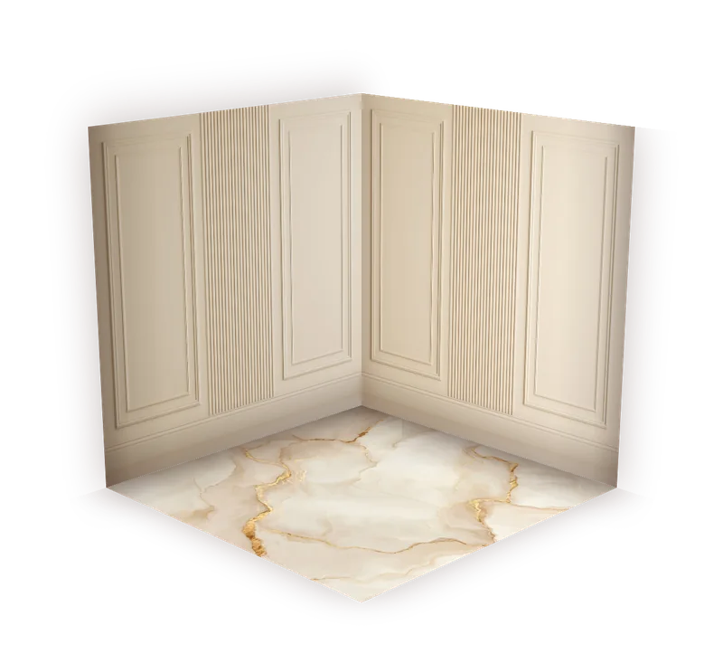 Paneles beige dorado