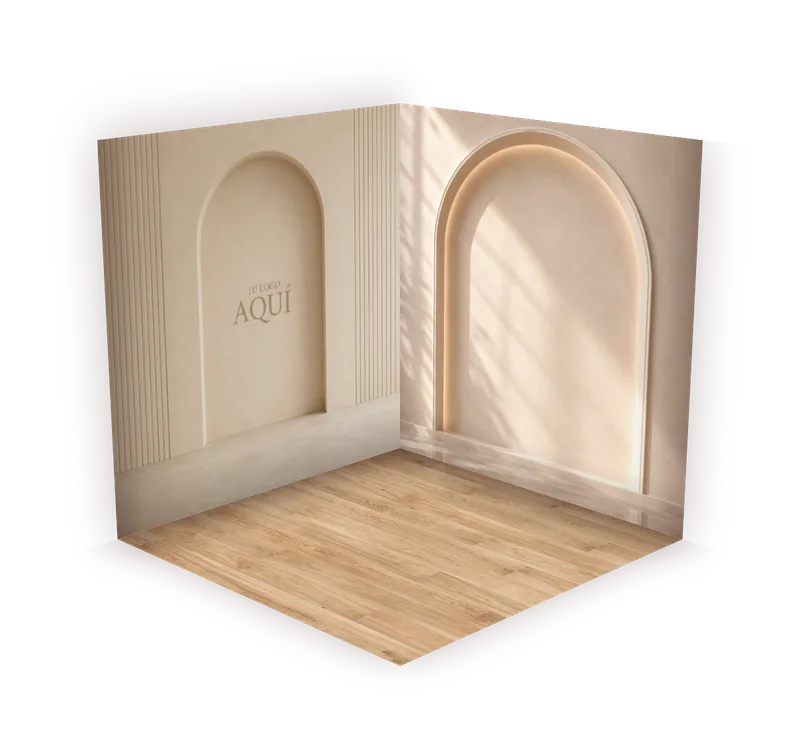 Arco con tu logo + arco cálido